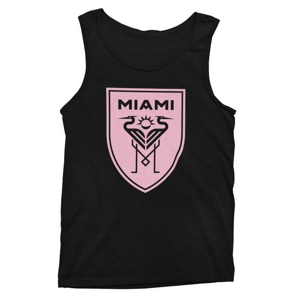 NEW Inter Miami FC Shield Monochrome Logo Tank Top BLACK - Picture 1 of 2